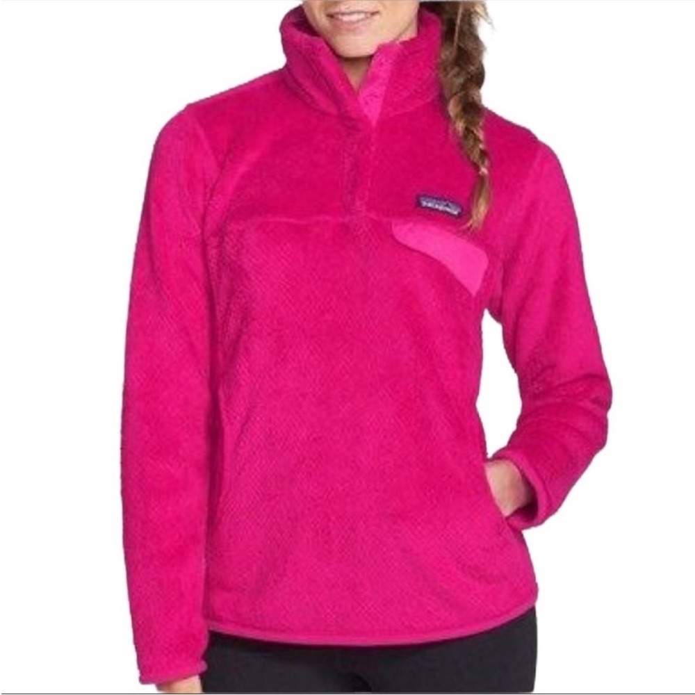Patagonia Women's Re-Tool Snap-T Fleece Pullover in Pink - Size Medium